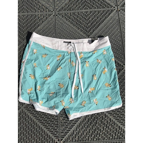 NWT Hot Topic Midnight Hour Corgi Swim Trunks Size 36 - Picture 2 of 6